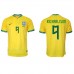 Brasilien Richarlison #9 Replika Hemma matchkläder VM 2022 Korta ärmar